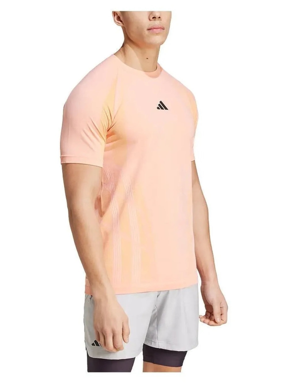 Mens Pro Seamless Tennis Top Semi Pink Spark and Pink Spark